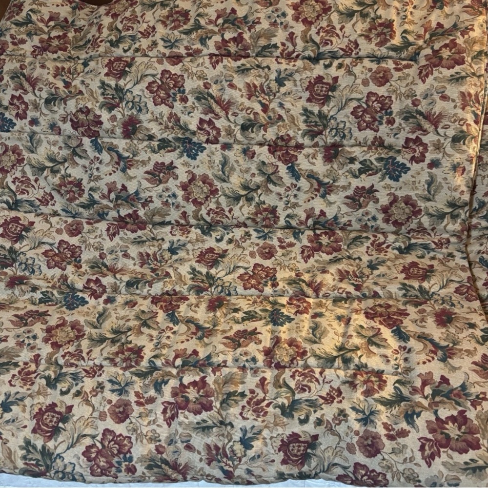 RALPH Lauren Highgate Woods FULL QUEEN COMFORTER Vtg FLORAL Neutral Rare - Picture 6 of 7